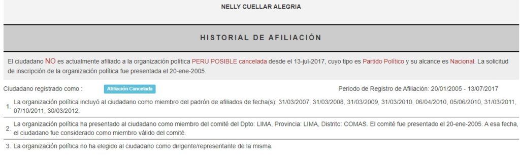 Nelly Cuellar: la regidora de Ate que estuvo al mismo tiempo con operadores de Martín Vizcarra 46 NELLY CUELLAR ALEGRIA ROP