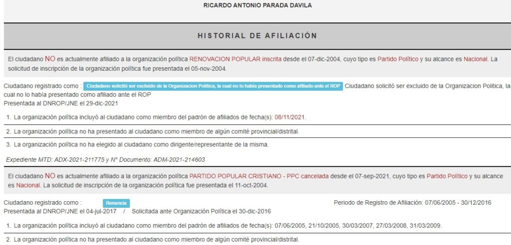 Ricardo Parada: el nro. 1 de Dupuy que no respeta las reglas con faltas graves y muy graves 27 ROP DE PARADA DAVILA