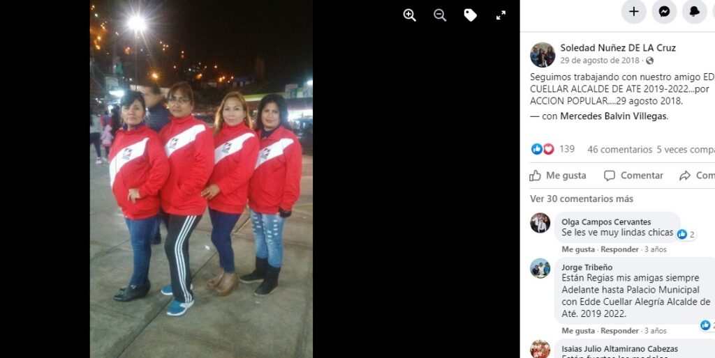 ATE: MUNICIPALIDAD CONTRATÓ TRABAJADORA QUE FALSIFICÓ DOCUMENTACIÓN PARA BENEFICIARSE CON PUESTO DE TRABAJO 25 Soledad Nuñez agradece a Edde Cuellar